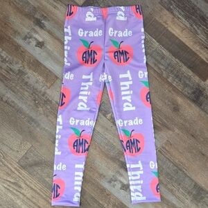 Lolly Wolly Doodle Purple Third Grade Leggings